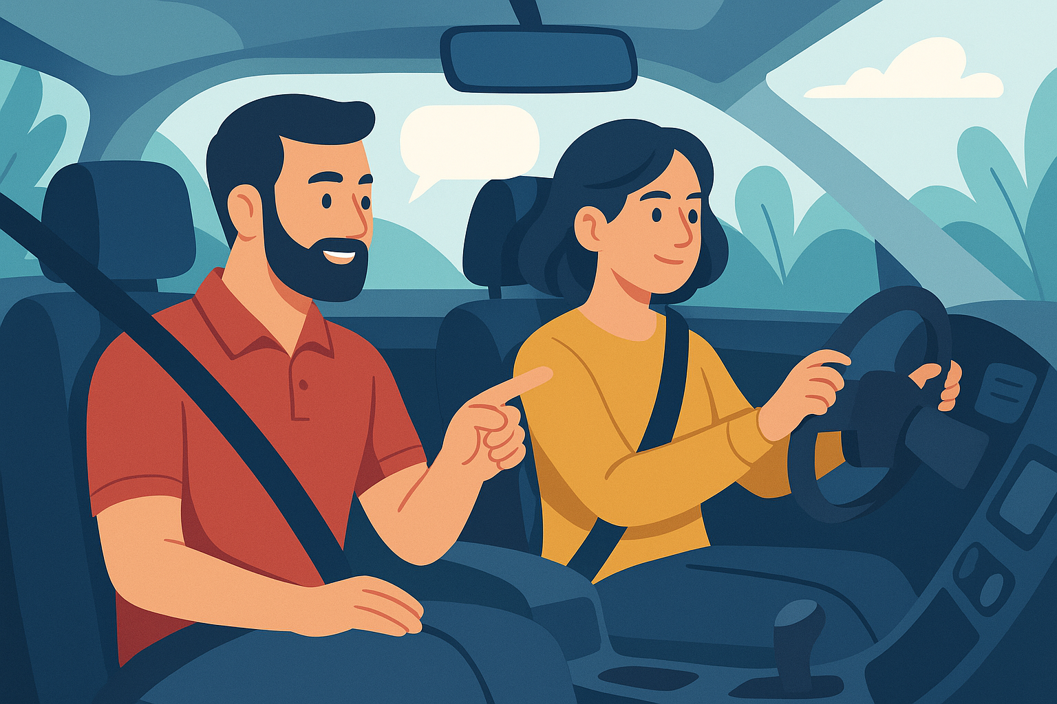 Fahrlehrer im Unterricht